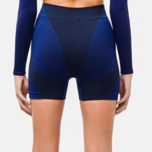 Adidas Originals Women's Ivy Park Dark Blue Halls of Ivy Short Tights HG2449 - Picture 2 of 5